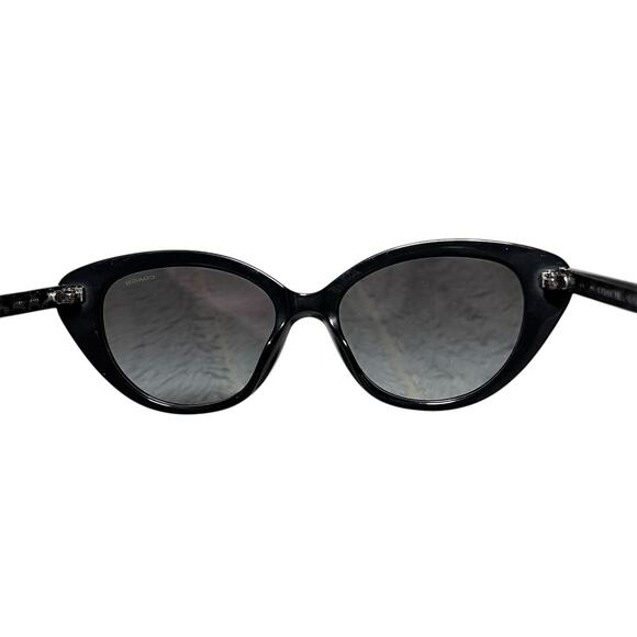 Coach Black glitter frame signature C cat eye sunglasses like New - Picture 5 of 7